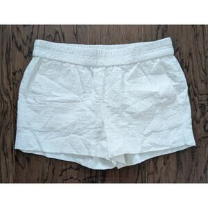 J. Crew White Textured Shorts